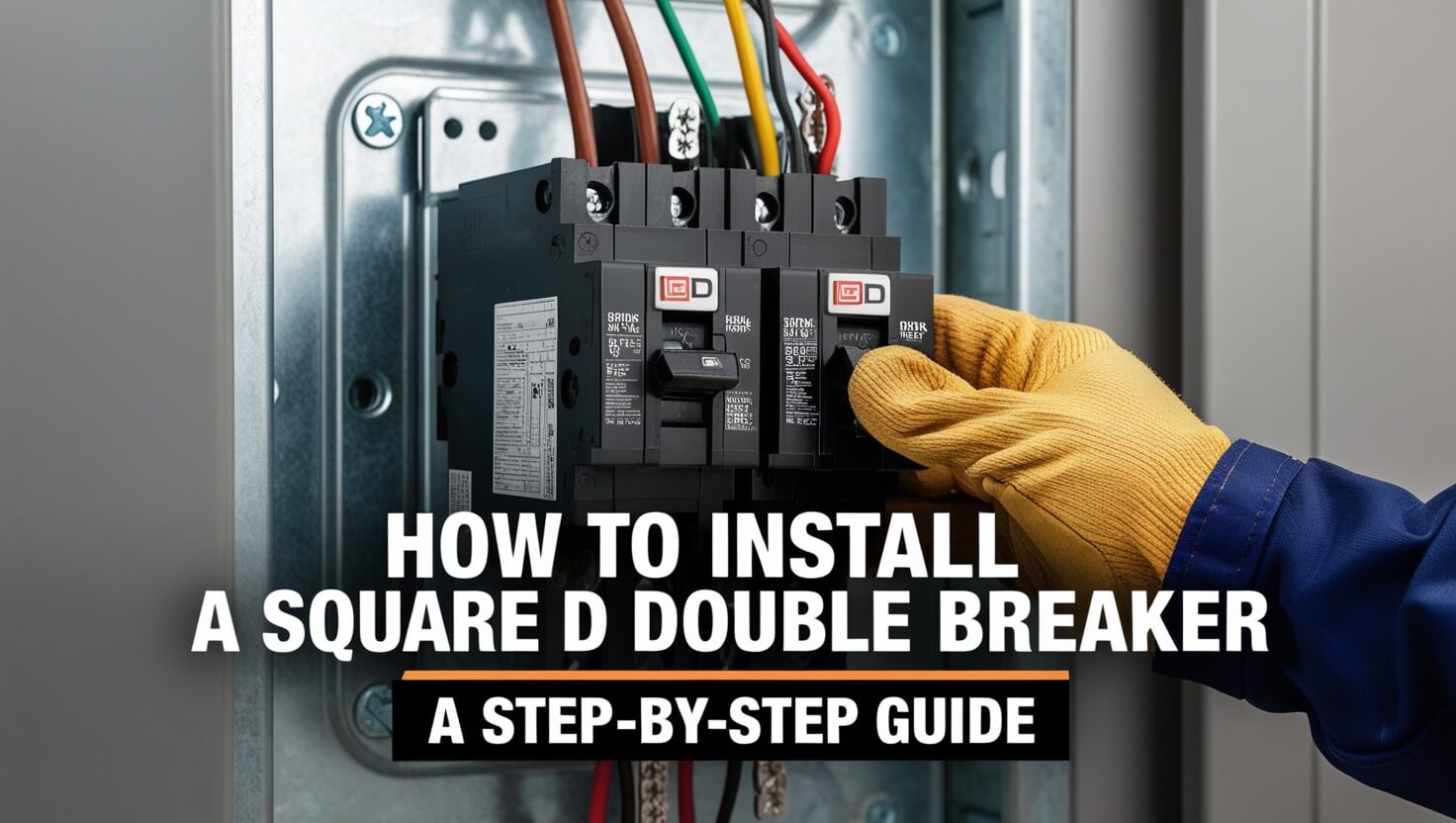 how to install a square d double breaker