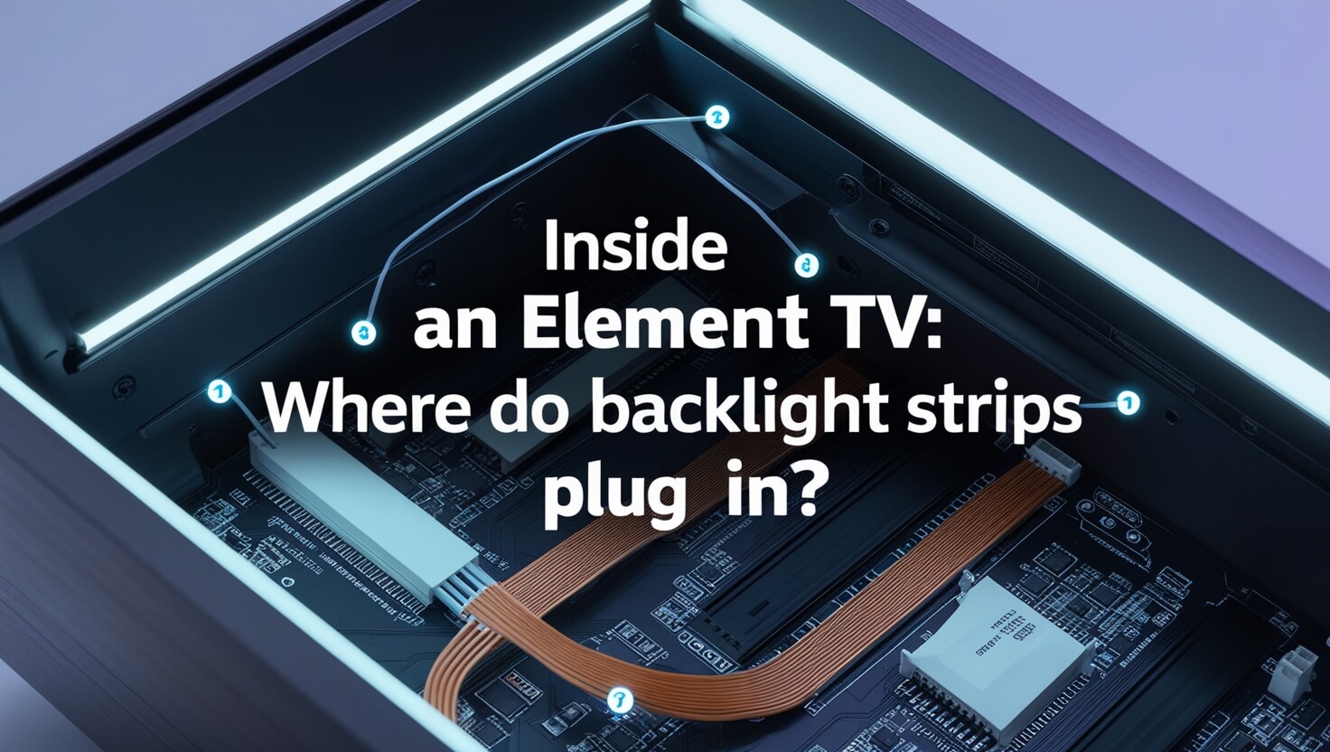 What Do the Backlight Strips Plug Into Inside an Element TV